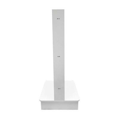 White 25x25x54 Display Tower 2 Sided Slatwall Knockdown Displays Floor Stand