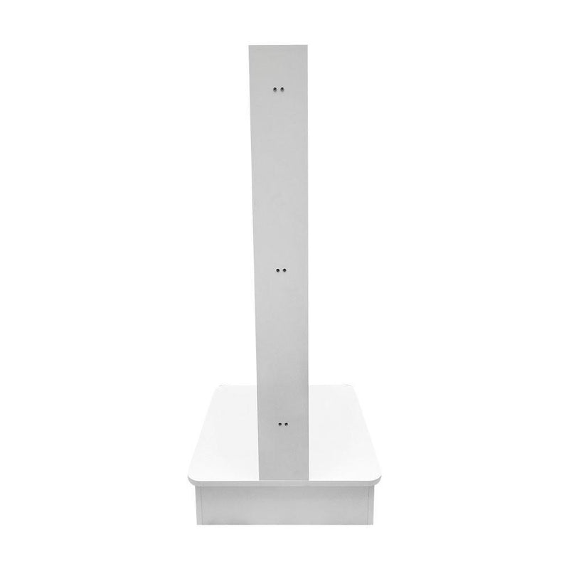 White 25x25x54 Display Tower 2 Sided Slatwall Knockdown Displays Floor Stand