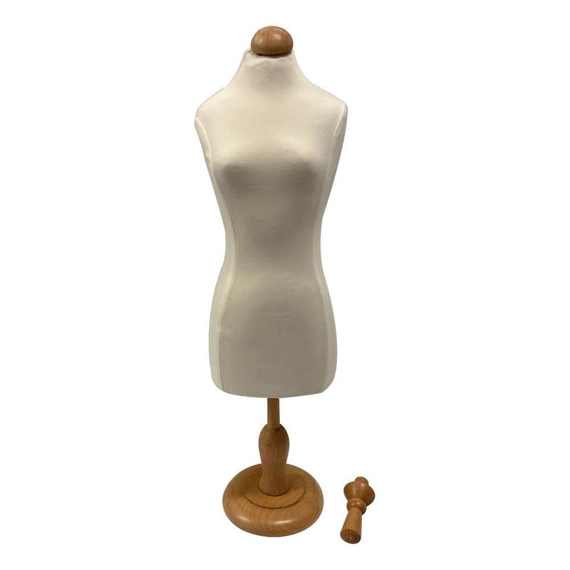 White Mini Jersey Female Dress Form Mannequin Torso Body Dress Display Stand