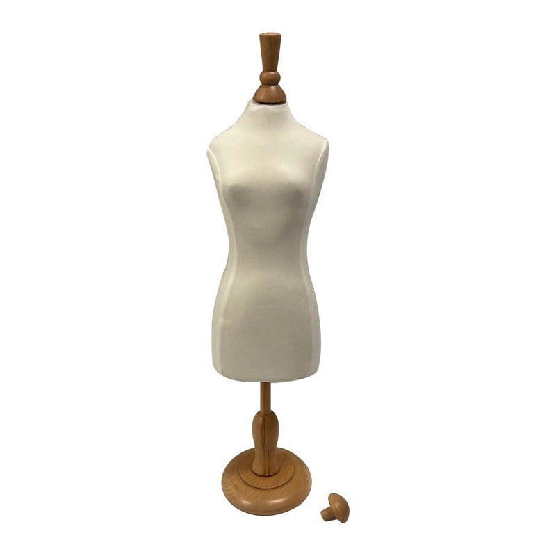 White Mini Jersey Female Dress Form Mannequin Torso Body Dress Display Stand