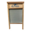 Vintage Wooden Washboard for Laundry, Galvanized Steel Wash Board (Lavadero), Hand Washing Clothes, Rustic Farmhouse Style