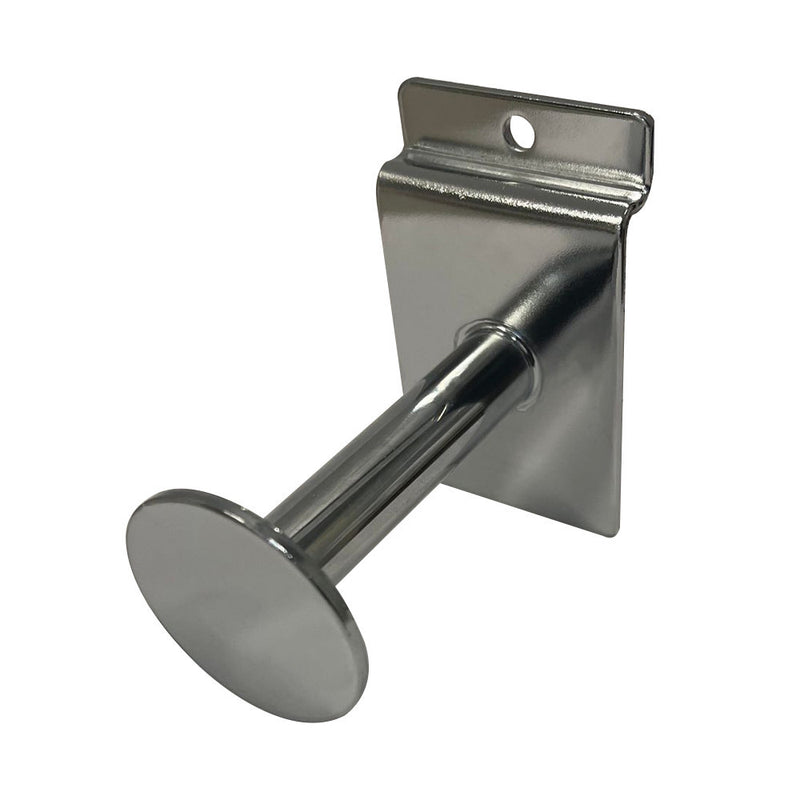 2 Pc Set 3" Slatwall Single Garment Hook, Chrome , Slatwall Hanger