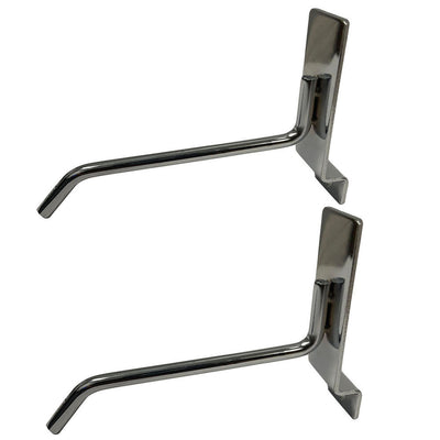 4" Slatwall Hooks,Chrome,Hanger Display,Display Panel Hooks Wire Metal 24 Pc Set