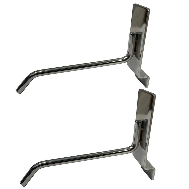 4" Slatwall Hooks,Chrome,Hanger Display,Display Panel Hooks Wire Metal 24 Pc Set