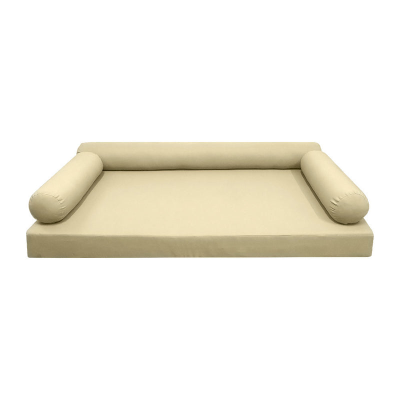 *COVER ONLY*-Model-6 Outdoor Daybed Mattress Bolster Pillow Slipcovers Knife Edge Crib-AD103