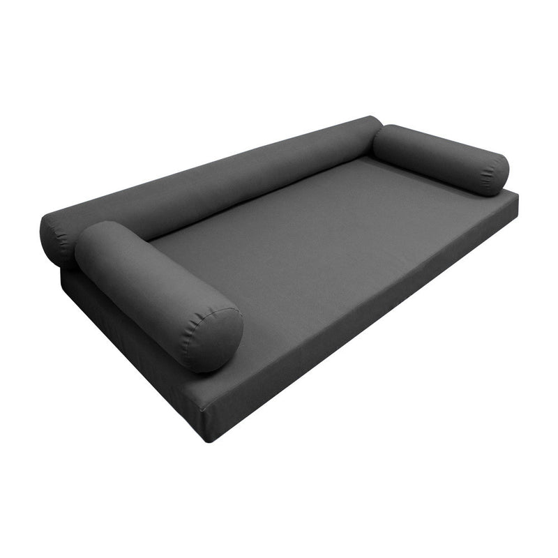 *COVER ONLY*-Model-6 Outdoor Daybed Mattress Bolster Pillow Slipcovers Knife Edge Twin Size-AD003
