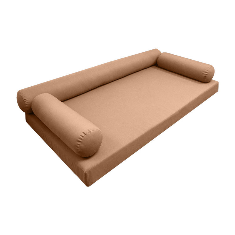 *COVER ONLY*-Model-6 Outdoor Daybed Mattress Bolster Pillow Slipcovers Knife Edge Twin Size-AD104