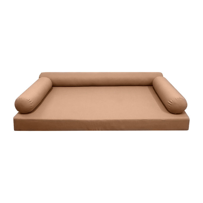 *COVER ONLY*-Model-6 Outdoor Daybed Mattress Bolster Pillow Slipcovers Knife Edge Twin Size-AD104
