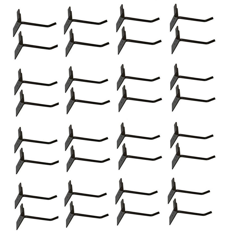 4" Slatwall Hook,Raw Steel,Hanger Display,Display Panel Hook Wire Metal 24Pc Set