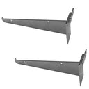 2 Pcs 8” Chrome Slatwall Glass Shelf Bracket, Metal Retail Display Support Hanger for Store Wall Fixture & Merchandising