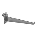 2 Pcs 8” Chrome Slatwall Glass Shelf Bracket, Metal Retail Display Support Hanger for Store Wall Fixture & Merchandising