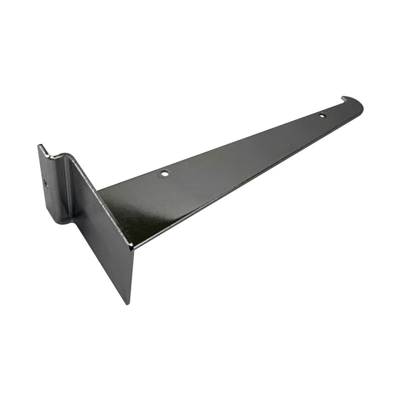 8" Slatwall Shelf Bracket, Chrome, Hanger Display Panel Shelf 10 Pc Set