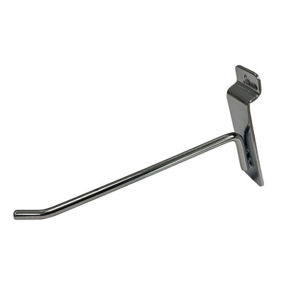 8" Slatwall Hooks, Chrome, Hanger Display,Display Panel Hooks Wire Metal 2Pc Set