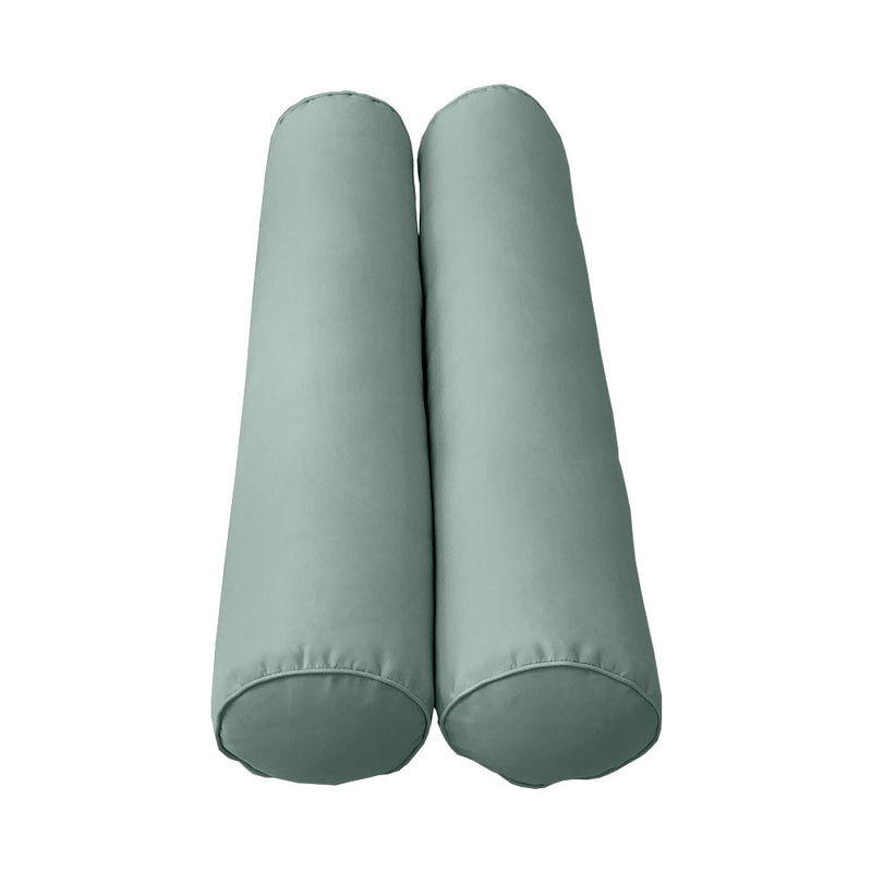 *COVER ONLY*-Model-6 Outdoor Daybed Mattress Bolster Pillow Slipcovers Pipe Trim Crib Size - AD002