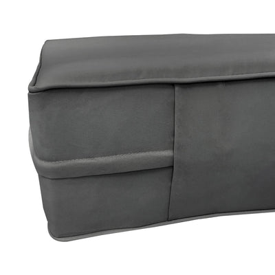 *COVER ONLY*-Model-6 Outdoor Daybed Mattress Bolster Pillow Slipcovers Pipe Trim Crib Size - AD003