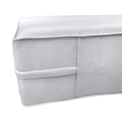 *COVER ONLY*-Model-6 Outdoor Daybed Mattress Bolster Pillow Slipcovers Pipe Trim Crib Size - AD105