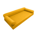 *COVER ONLY*-Model-6 Outdoor Daybed Mattress Bolster Pillow Slipcovers Pipe Trim Crib Size - AD108