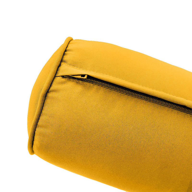 *COVER ONLY*-Model-6 Outdoor Daybed Mattress Bolster Pillow Slipcovers Pipe Trim Twin Size-AD108