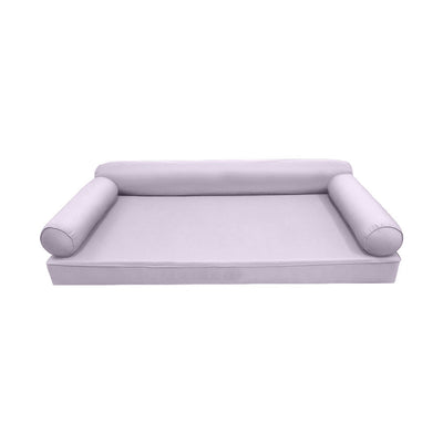 *COVER ONLY*-Model-6 Outdoor Daybed Mattress Bolster Pillow Slipcovers Pipe Trim Full Size-AD107