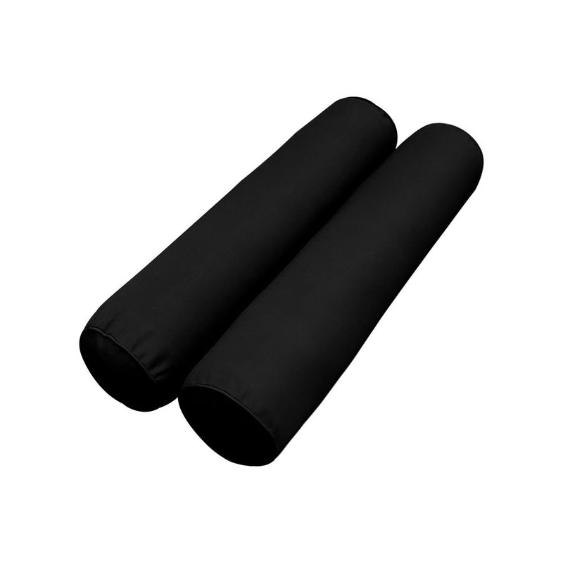 *COVER ONLY*-Model-6 Outdoor Daybed Mattress Bolster Pillow Slipcovers Pipe Trim Queen Size-AD109