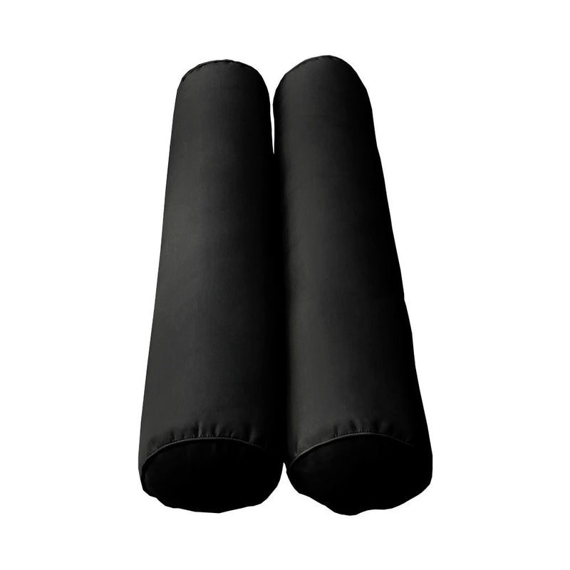 *COVER ONLY*-Model-6 Outdoor Daybed Mattress Bolster Pillow Slipcovers Pipe Trim Queen Size-AD109