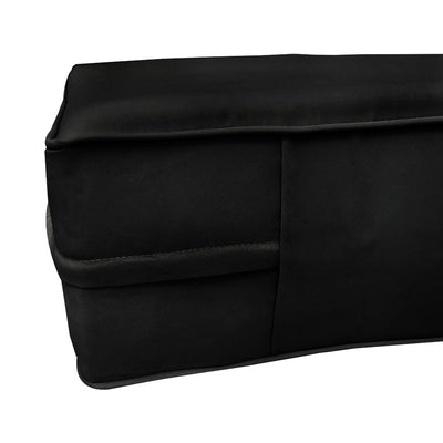 *COVER ONLY*-Model-6 Outdoor Daybed Mattress Bolster Pillow Slipcovers Pipe Trim Queen Size-AD109