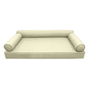 *COVER ONLY*-Model-6 Outdoor Daybed Mattress Bolster Pillow Slipcovers Contrast Pipe Trim Twin Size-AD005