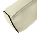 *COVER ONLY*-Model-6 Outdoor Daybed Mattress Bolster Pillow Slipcovers Contrast Pipe Trim Twin Size-AD005
