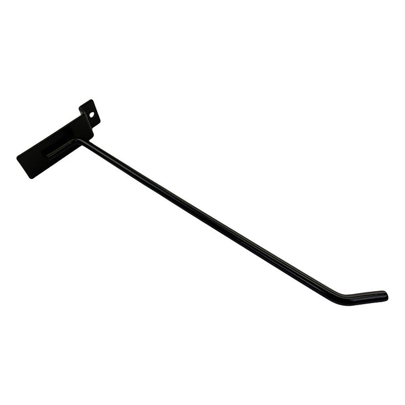 10" Slatwall Hooks, Black, Hanger Display,Display Panel Hooks Wire Metal 2Pc Set