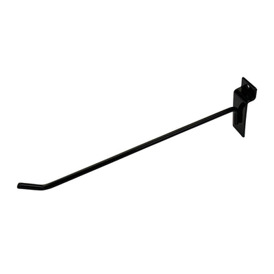 10" Slatwall Hooks, Black, Hanger Display,Display Panel Hooks Wire Metal 2Pc Set