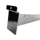 12” Chrome Slatwall Glass Shelf Bracket, Metal Retail Display Support Hanger for Store Wall Fixture & Merchandising