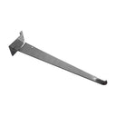 12” Chrome Slatwall Glass Shelf Bracket, Metal Retail Display Support Hanger for Store Wall Fixture & Merchandising