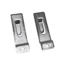 Single Notch Hook Slatwall Hooks, CHROME, 2 Pc Set