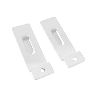 Single Notch Hook Slatwall Hooks, WHITE, 2 Pc Set