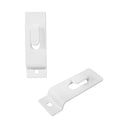 Single Notch Hook Slatwall Hooks, WHITE, 2 Pc Set