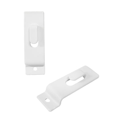 Single Notch Hook Slatwall Hooks, WHITE, 2 Pc Set