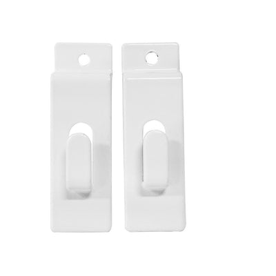 Single Notch Hook Slatwall Hooks, WHITE, 25 Pc Set