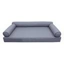 *COVER ONLY*-Model-6 Outdoor Daybed Mattress Bolster Pillow Slipcovers Contrast Pipe Trim Twin-XL Size-AD001