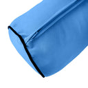 *COVER ONLY*-Model-6 Outdoor Daybed Mattress Bolster Pillow Slipcovers Contrast Pipe Trim Twin-XL Size-AD102