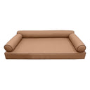 *COVER ONLY*-Model-6 Outdoor Daybed Mattress Bolster Pillow Slipcovers Contrast Pipe Trim Twin-XL Size-AD104