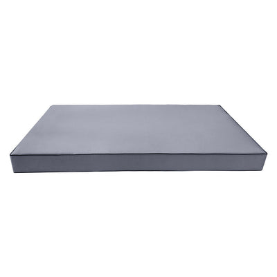 Model-3 AD001 Full Size 6PC Contrast Pipe Outdoor Daybed Mattress Cushion Bolster Pillow Complete Set
