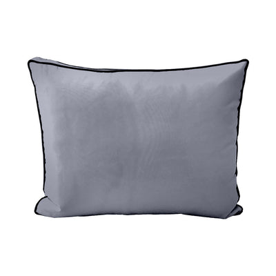 Model-3 AD001 Full Size 6PC Contrast Pipe Outdoor Daybed Mattress Cushion Bolster Pillow Complete Set