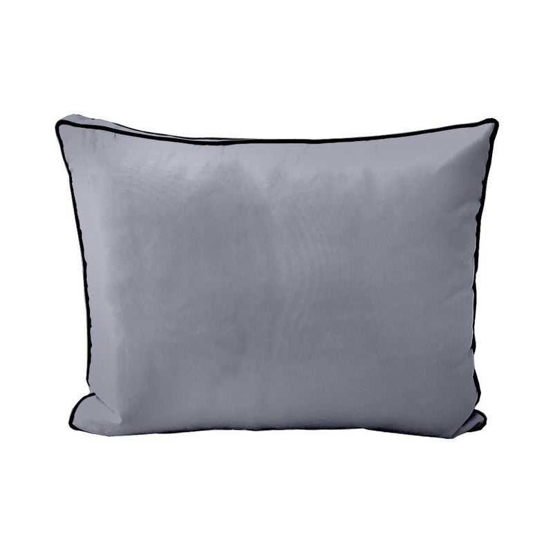 Model-3 AD001 Full Size 6PC Contrast Pipe Outdoor Daybed Mattress Cushion Bolster Pillow Complete Set