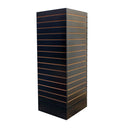 20" x 20" x 54" Black Rotating Cube Tower 4 Sided Revolving Slatwall Floor