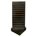 20" x 20" x 54" Black Rotating Cube Tower 4 Sided Revolving Slatwall Floor