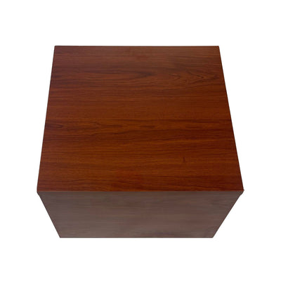 Cherry 5 Sided Cube Pedestal 18"L x 18"W x 12"H Knockdown Show Case Display Cube