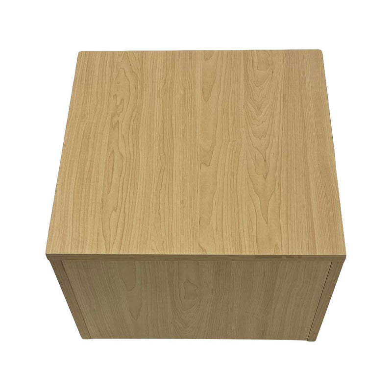 Maple 5 Sided Cube Pedestal 18"L x 18"W x 12"H Knockdown Show Case Display Cube