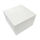 White 5 Sided Cube Pedestal 18"L x 18"W x 12"H Knockdown Show Case Display Cube