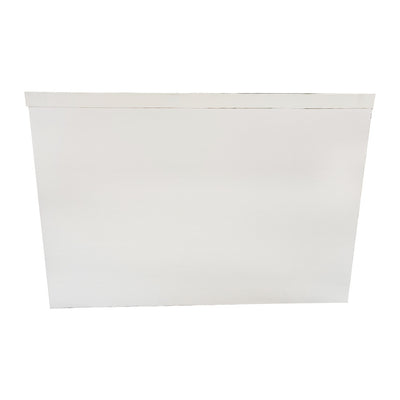 White 5 Sided Cube Pedestal 18"L x 18"W x 12"H Knockdown Show Case Display Cube