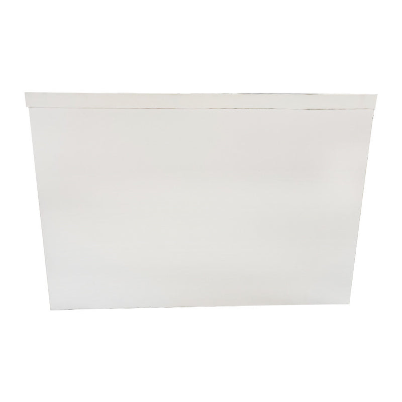 White 5 Sided Cube Pedestal 18"L x 18"W x 12"H Knockdown Show Case Display Cube